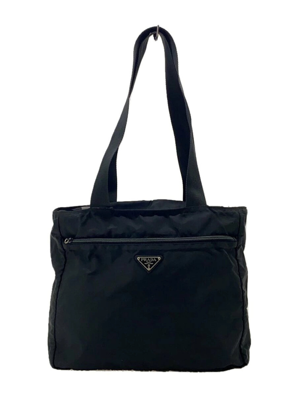 Prada Tessuto shoulder tote bag black